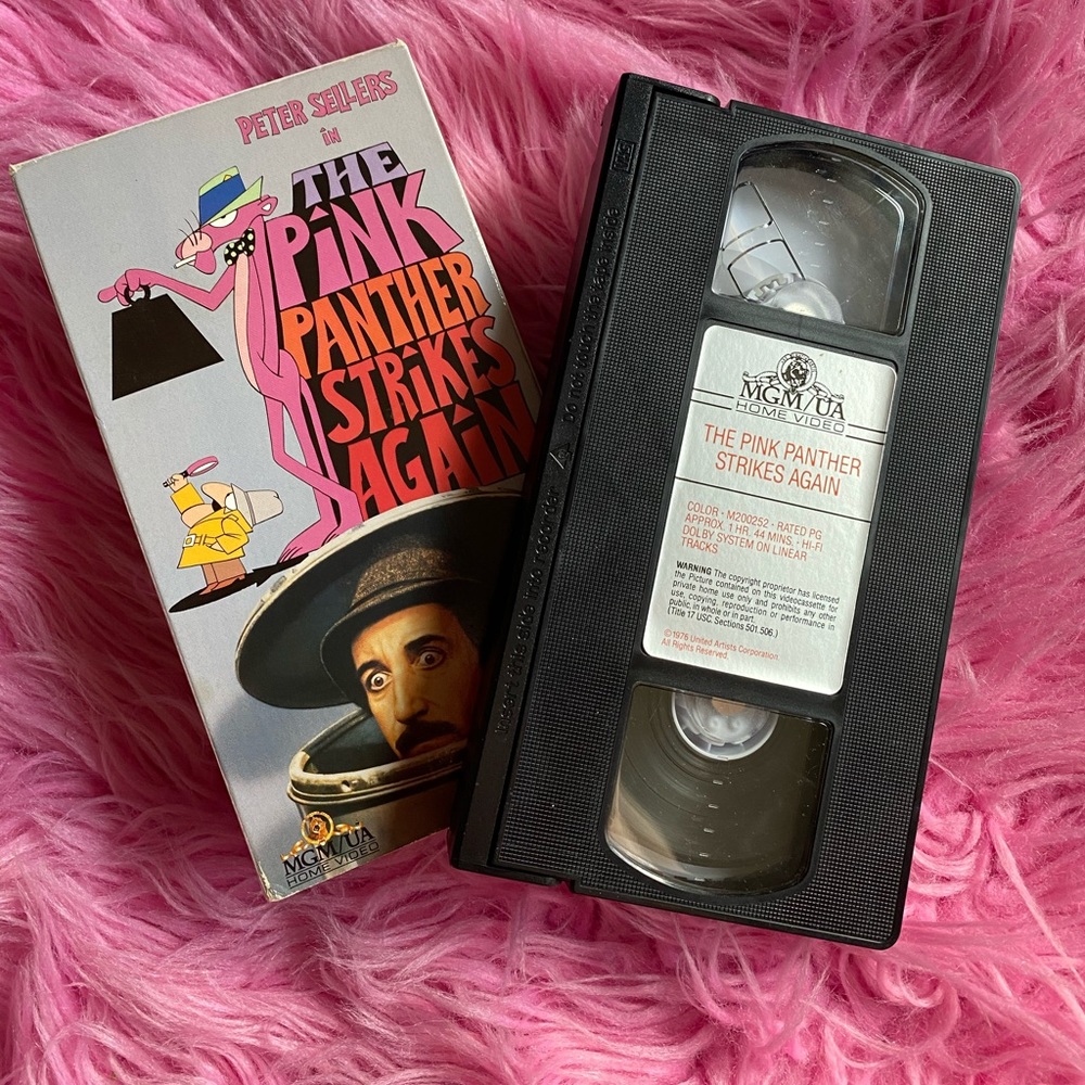 Vintage “The Pink Panther Strikes Again” VHS Tape